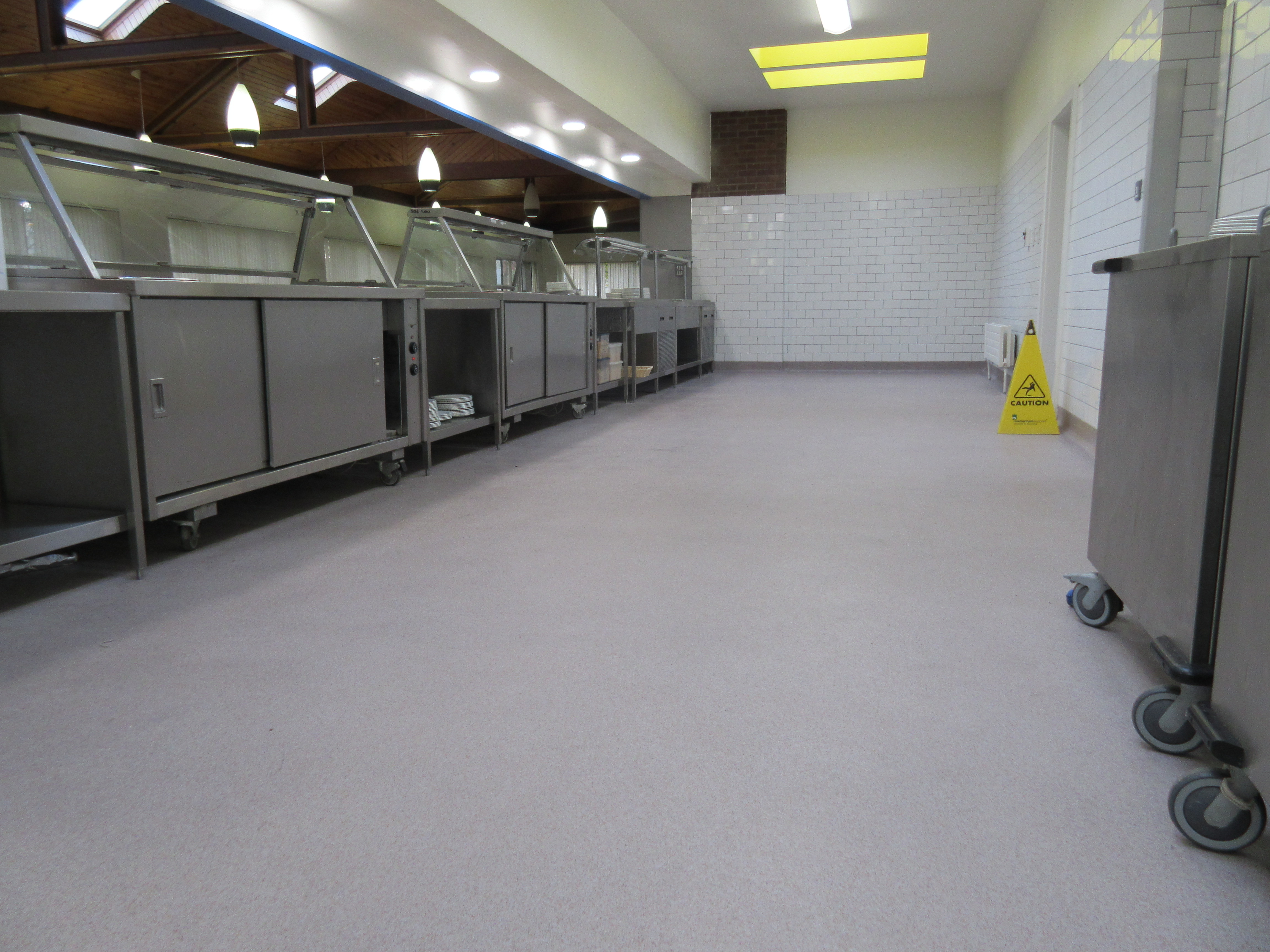 Commercial kitchen clean room floor