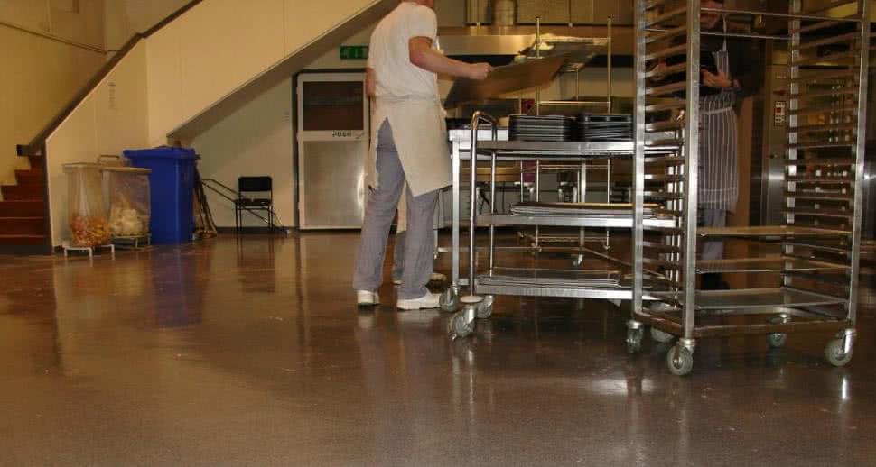 Anti slip bakery flooring