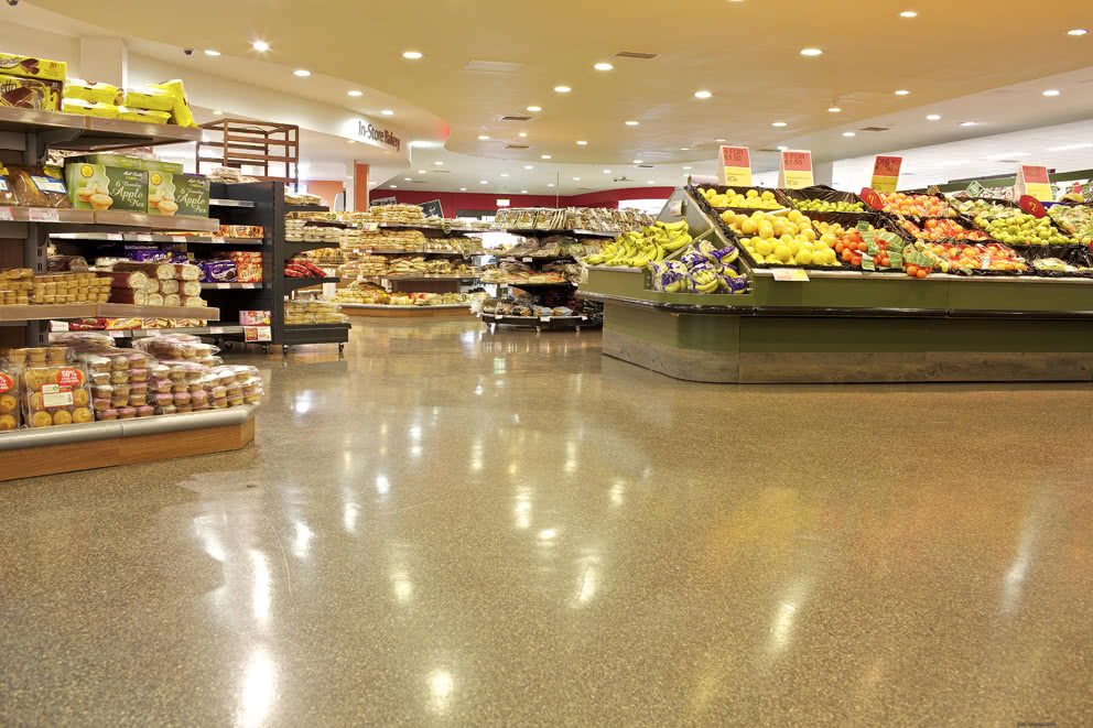 Reflective, Anti Skid Supermarket PMMA Flooring Solution