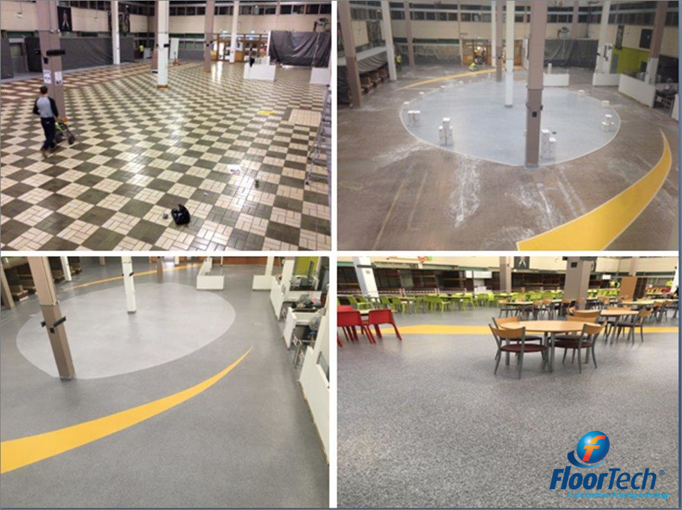 Before, During and After PMMA Resin Flooring Installation